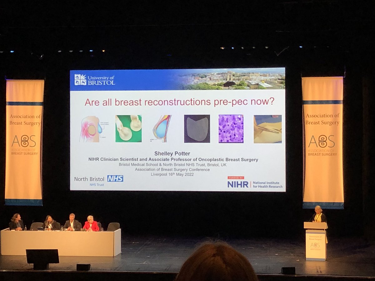 @drshelleypotter taking the stand in the first session of the #ABSConf22 talking about implant-based reconstruction @ABSGBI @TheMammaryFold1 @MFoldResearch