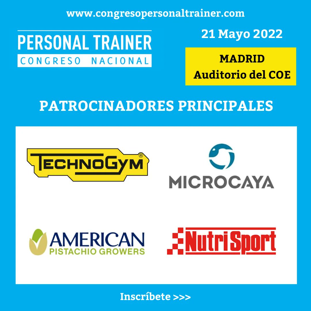 🚨¡Entramos en la semana del Congreso Nacional Personal Trainer!🚨  
🙌 Agradecemos la colaboración de nuestros patrocinadores principales ➡️ buff.ly/3MfKdcw
✔️TECHNOGYM
✔️MICROCAYA
✔️AMERICAN PISTACHIO
✔️NUTRISPORT
🙌 ¡Inscríbete! 🖇️
buff.ly/37DvvNj