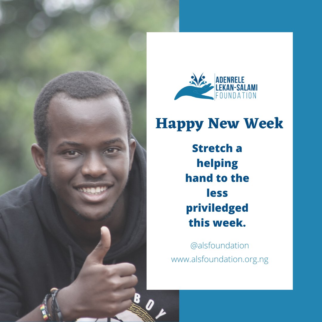 ALS_foundation's tweet photo. Happy New Week!
While we go about our activities this week, let's ensure to lend a helping hand to those in need...
You can also visit the link in our bio to support us.
#alsfoundation #donate #monday #newweek #helping # https://t.co/3Xs8ogjWrV