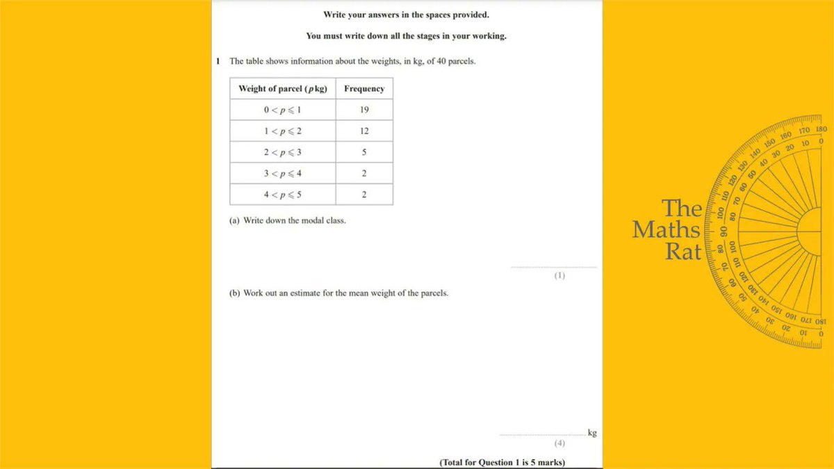 TheMathsRat's tweet image. Worked answer to an IGCSE exam question on Averages. Step by step so only watch the bits you need, includes the maths behind it AND how the mark scheme was applied to this question.

#revisiontime #understandingmaths #themathsrat

buff.ly/3w5jWYA