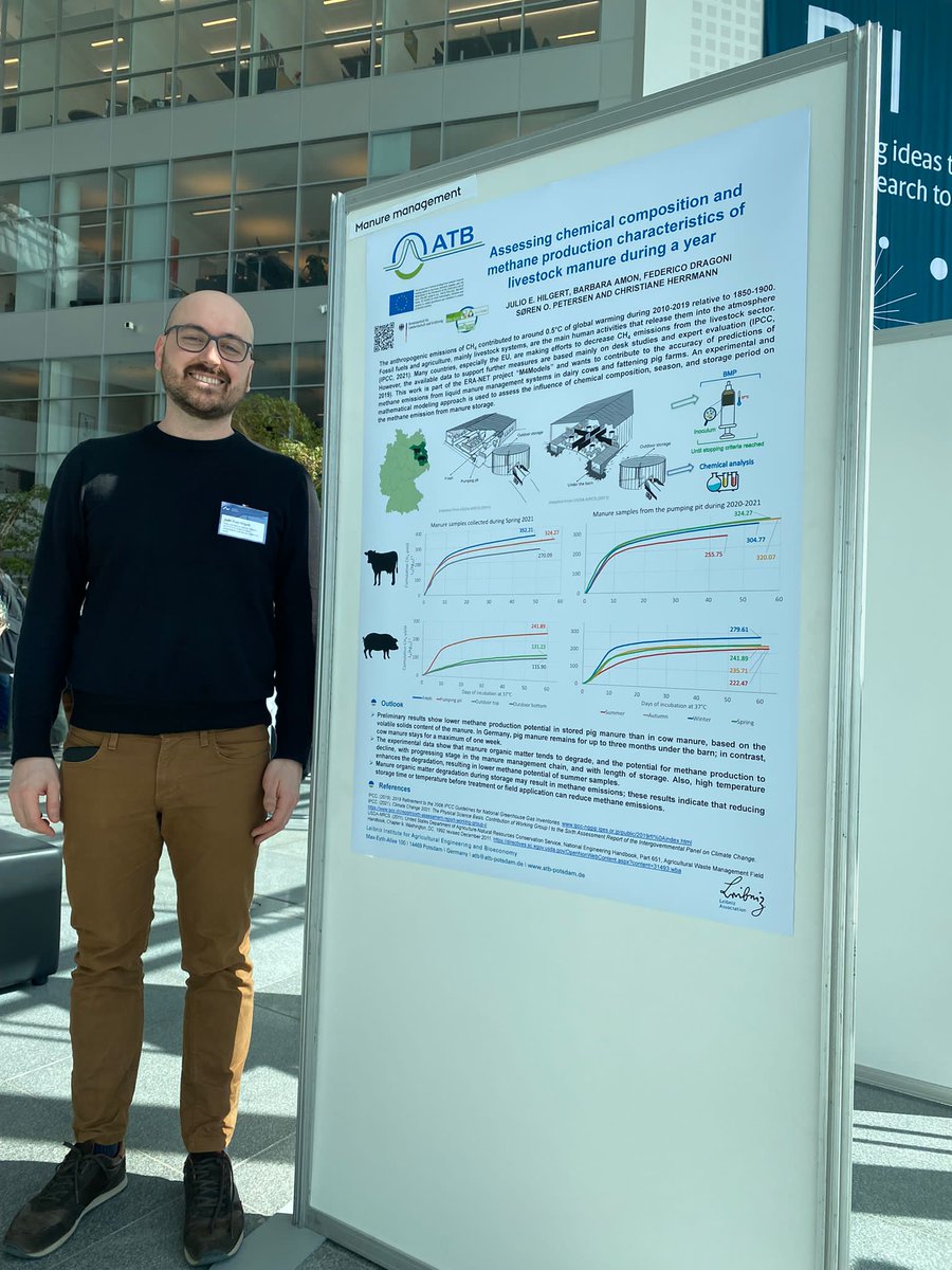 EragasMels's tweet image. First conferences in person, after a long, long time, presenting @EragasMELS and M4Models, and meeting colleagues from all over the world! #ghg #manure @GRA_GHG @FACCE_ERAGAS @ERA_NET_SusAn @DptAgro @novonordiskfond @manuresource @LeibnizATB
