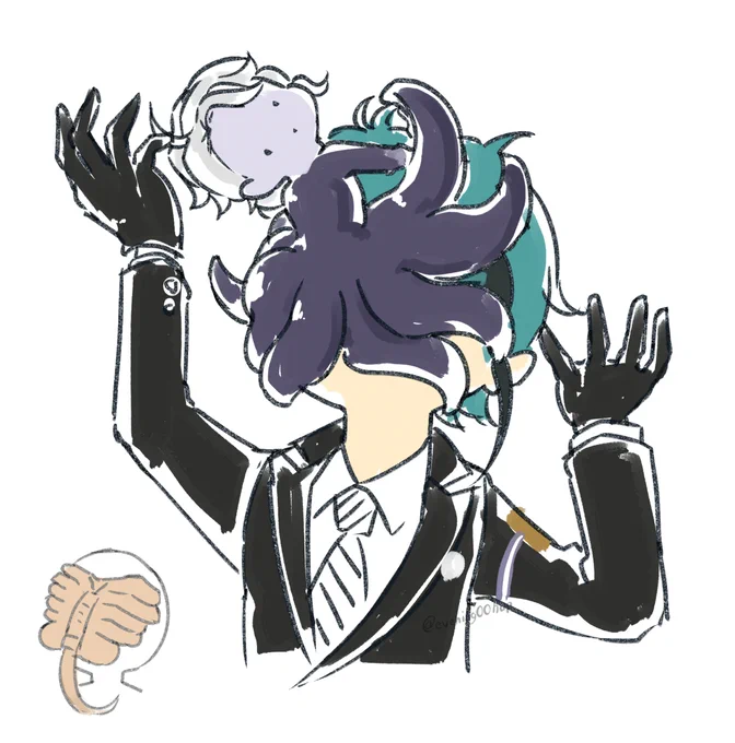 ジェイドと幼児化した🐙ちゃん 
