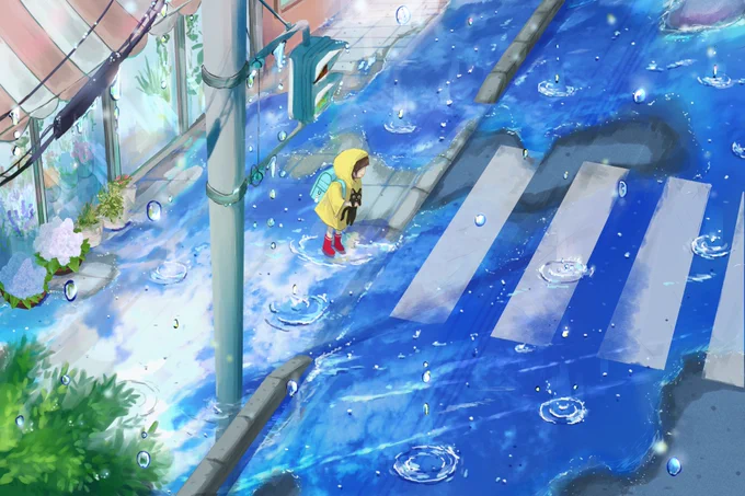 雨のあるイラスト☔ 