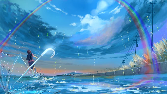 雨のあるイラスト☔ 