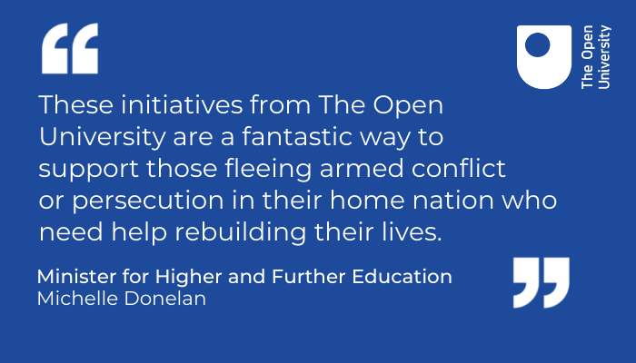 OpenUniversity's tweet photo. With accessible education a powerful tool for improving lives, we've launched a support package to help Ukraine 🇺🇦

@michelledonelan @educationgovuk 

https://t.co/id2Eq7zyDj https://t.co/vsw3uHiYrv