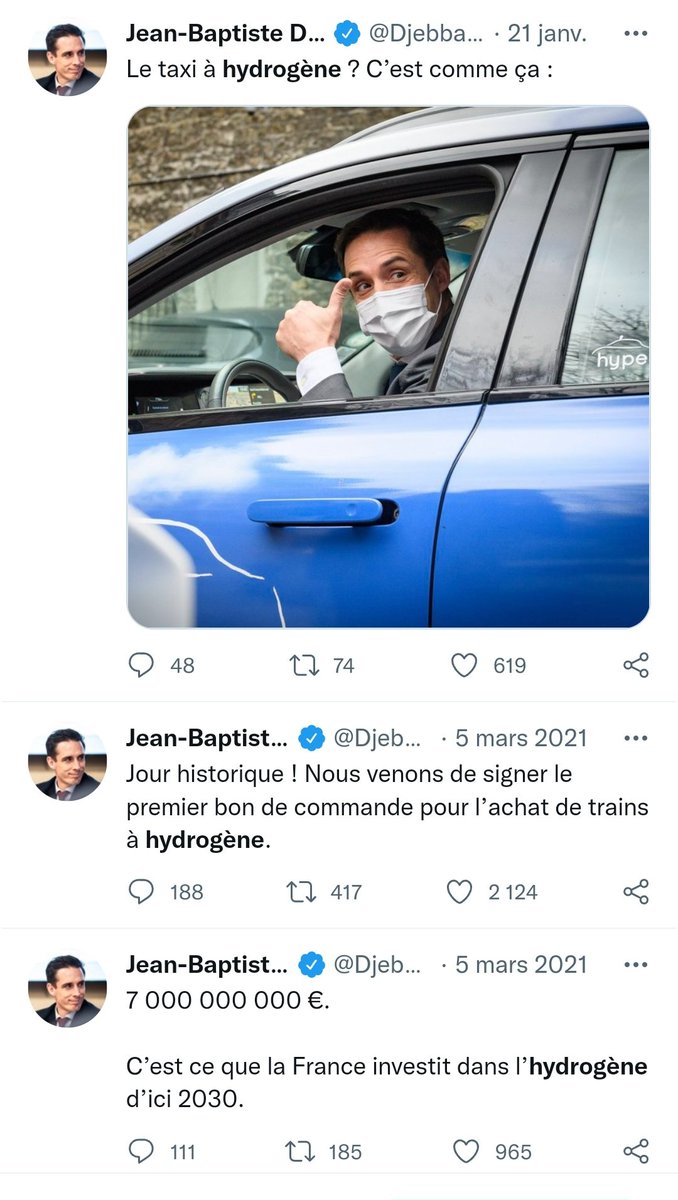 JoeChiiip's tweet photo. Donc Djebbari, qui a fait la publicité pour l'hydrogène de façon intensive depuis son ministère vient d'être recruté au conseil d'administration d'un constructeur automobile à hydrogène. On est très proche de la corruption à ce niveau. https://t.co/rrWAZfh8WK