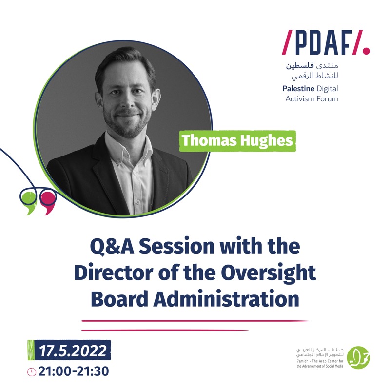 OversightBoard's tweet photo. How is the Oversight Board helping improve Meta's content moderation in the #Arab region?

Listen to our Director @thomasmhughes as he joins @Monashtayya to discuss the Board's impact in pushing Meta to increase transparency and treat users fairly ↓
 
 #PDAF2022