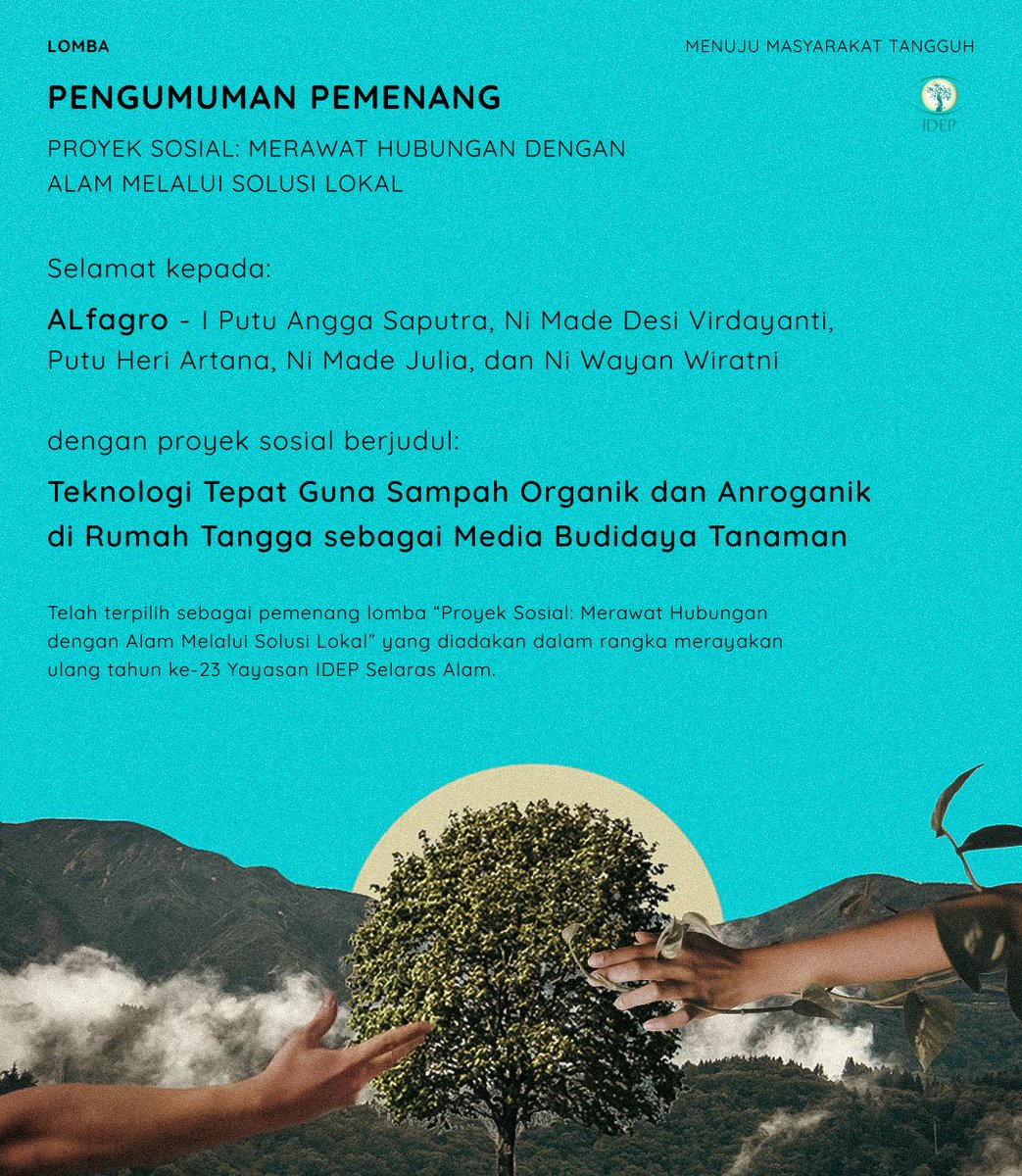 idepfoundation's tweet photo. It took a long time to determine who we would be able to work with on the project. Finally, with pride, we chose the ALagro group.
Congratulations!
We look forward to collaboration!
#SocialProject #CommunityResilienceWeek #CommunityResilience #Permaculture https://t.co/CNQP67Ewjn