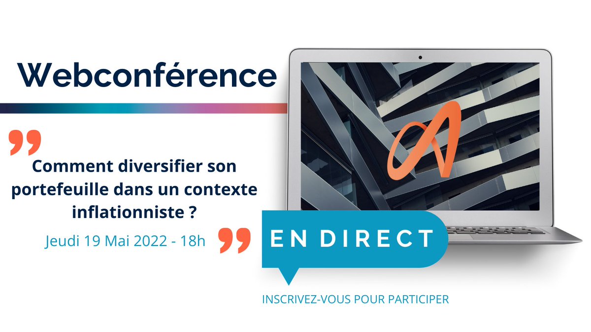 altaprofits's tweet photo. [JEUDI 19 MAI 2022 - WEBCONFÉRENCE - 18h]
"Comment diversifier son portefeuille dans un contexte inflationniste ?"

Inscrivez-vous gratuitement pour participer !

Inscription : https://t.co/25BOKFvWgE

#Webconférence #webinar #inflation #epargne #diversifier https://t.co/Zvx0ivlkyj