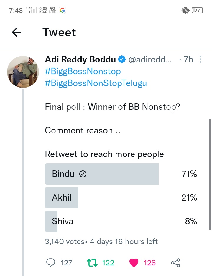 GopavaramMouli's tweet photo. @adireddyfantasy Podhuna 71 vunnadhi, ippudu 🌿🌿🌿 gadidhi sudden ga 10% lechindhi poll end time ki atleast 5% lead loki vasthadu karvepak adhe magic https://t.co/pyrZixHjhg