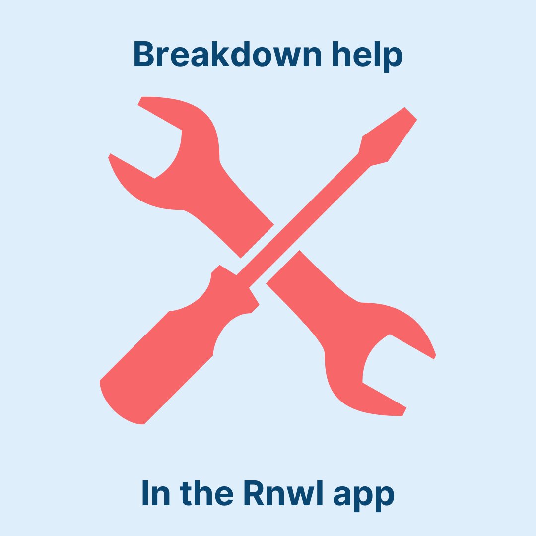 RnwlCo's tweet photo. Ever forgotten who your breakdown provider is when you need it the most? 

Wouldn’t it be great to have an app that would tell you who you need to call, their phone number, your policy number and your location based on @what3words 

Oh, wait… #Rnwl #BreakdownToolkit #InsurTech https://t.co/ZK08BFBAFN