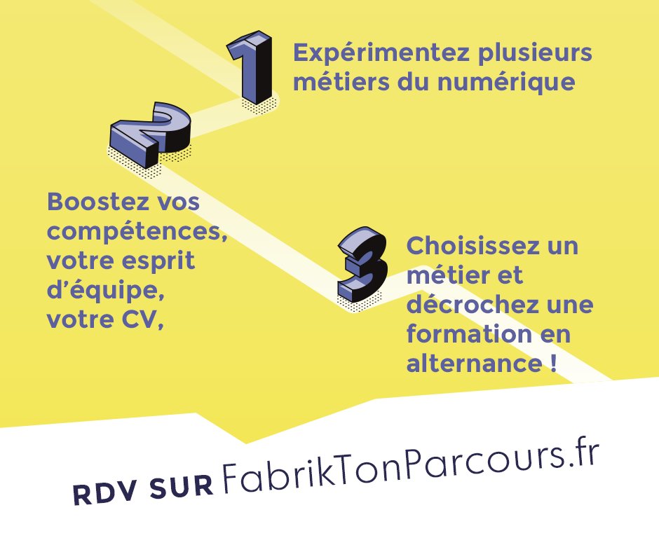 DIAGOnumerique's tweet photo. 🚀 Dernières places pour rejoindre #FabrikTonParcours ! Vous accompagnez des jeunes en situation de décrochage ou sans emploi ? Proposez leur un dispositif d'orientation financé et rémunéré. #1jeune1solution
👉 https://t.co/QPxnyiO4gF
📩  info.larochelle@wf3.fr https://t.co/wxa5StVKYX