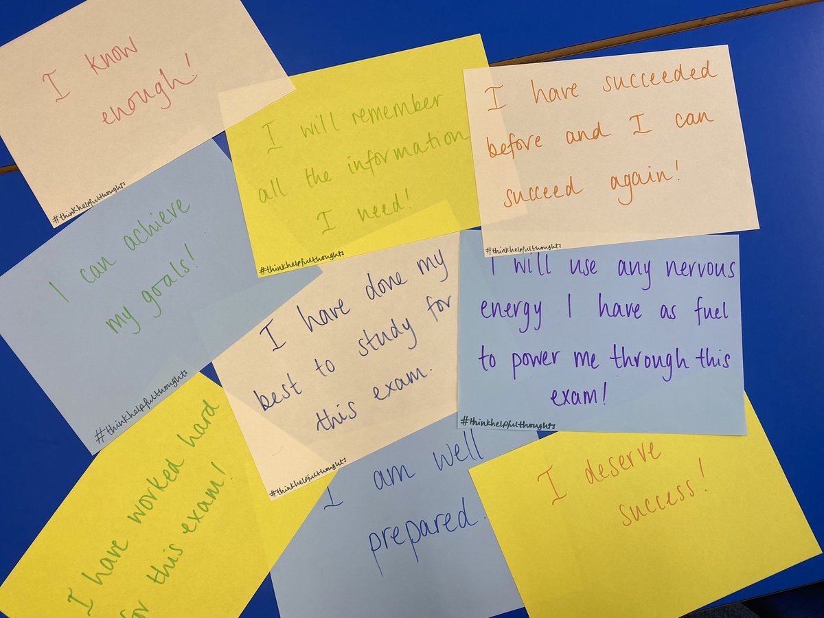 RHS_Support's tweet photo. GOOD LUCK to our wonderful Y11s who start their GCSE exams today! 🌟 We’ve put some #positiveaffirmations outside the exam hall to remind you of your hard work and dedication! 💪 #youvegotthis #thinkhelpfulthoughts #trustyourself #positivevibes #reframing #GCSEs2022 @RHSSuffolk https://t.co/9fyxLmQshZ