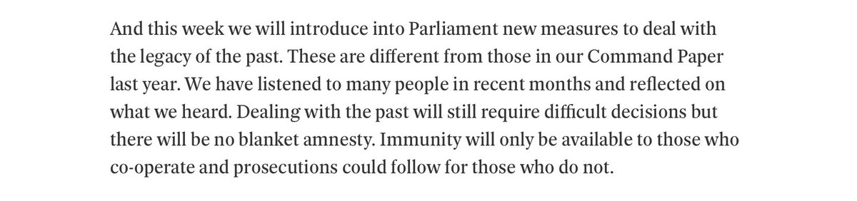 JohnnyMercerUK's tweet photo. The PM has this morning stated that the bill to introduce fairness in dealing with the legacy of the past that will protect veterans from vexatious prosecutions will be introduced this week. A seismic moment as we move from promises to delivery. You can achieve things in politics https://t.co/FpW5R3yIiQ