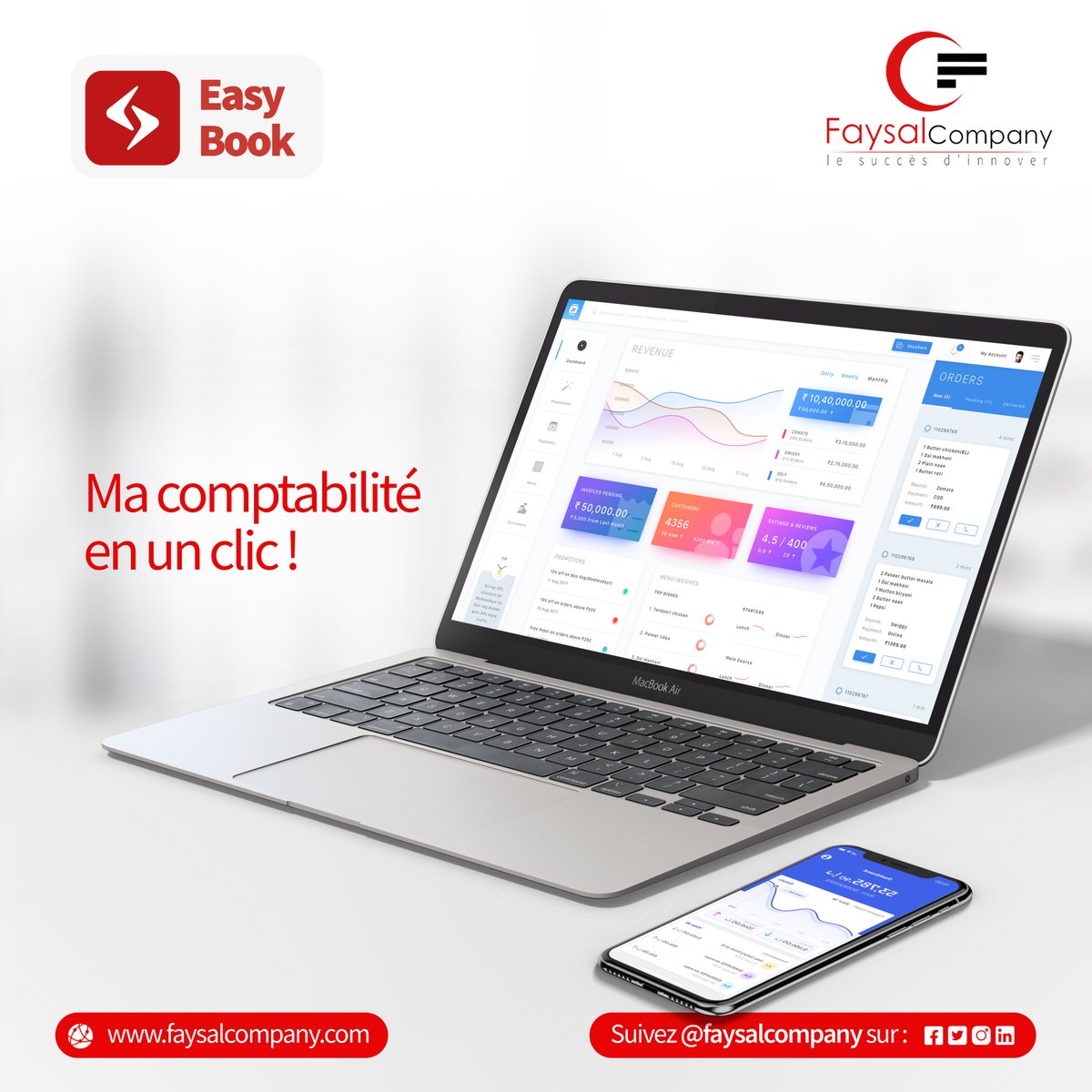 FaysalCompany's tweet photo. Booster votre business avec Easy Book, une solution adéquate pour vos opérations journalières.
Pour plus d’informations, contactez-nous au : +243 898 899 000 & mail@faysalcompany.com
Ma comptabilité en clic !
#FaysalCompany #EasyBook #Software #Technology #Innovation https://t.co/BcybikJMgu