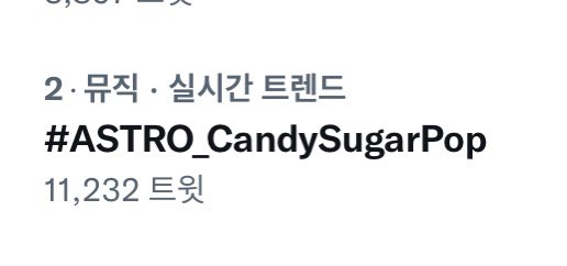 rohachong's tweet photo. 우와아아아앙이위로올랐어요 #ASTRO_CandySugarPop
우리다들조금만더힘내봐요 https://t.co/tSJSFBbVob