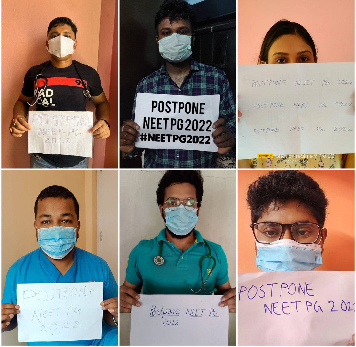 dentodontics's tweet photo. #NEETPG2022 aspirants are demanding to postpone the exam with posters &amp; banners 
We req authorities to listen to there demands 
@narendramodi @PMOIndia @mansukhmandviya @JPNadda @OfficeOf_MM @MoHFW_INDIA @ABVPVoice @AshishSainram @DrCNPatel @nidhitripathi92 @ABVPDelhi https://t.co/J81z7wlv1H