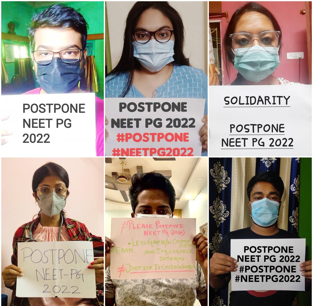 dentodontics's tweet photo. #NEETPG2022 aspirants are demanding to postpone the exam with posters &amp; banners 
We req authorities to listen to there demands 
@narendramodi @PMOIndia @mansukhmandviya @JPNadda @OfficeOf_MM @MoHFW_INDIA @ABVPVoice @AshishSainram @DrCNPatel @nidhitripathi92 @ABVPDelhi https://t.co/J81z7wlv1H