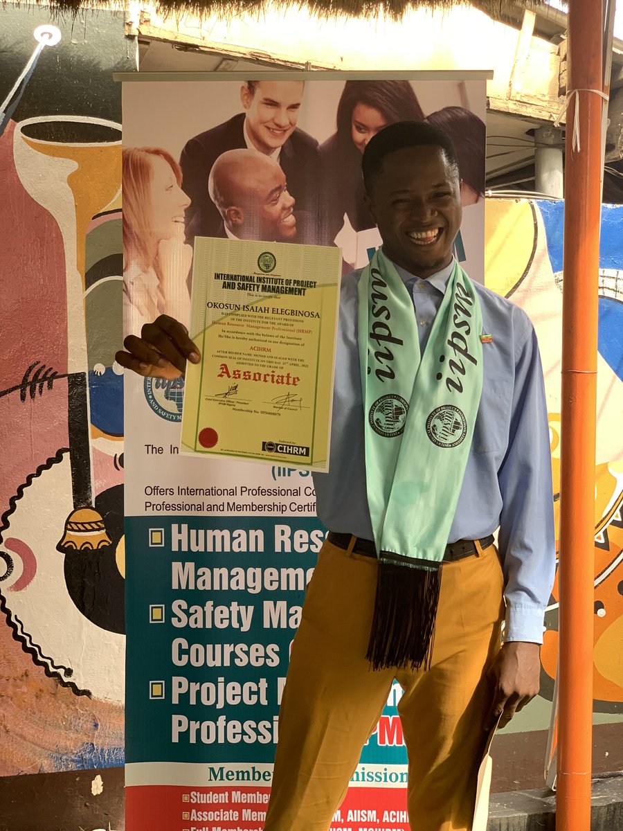 Isaiah12778510's tweet photo. Yay.. it's a new feat.. I'm now a Certified #HumanResourceManager from @iipsmnigeria . It was God all through. Thanks to @iipsmnigeria and all her managers for a job well done.
I'm open to #HR jobs within and outside Nigeria. #HumanResources #HRmanager https://t.co/gm2OKHJcfP
