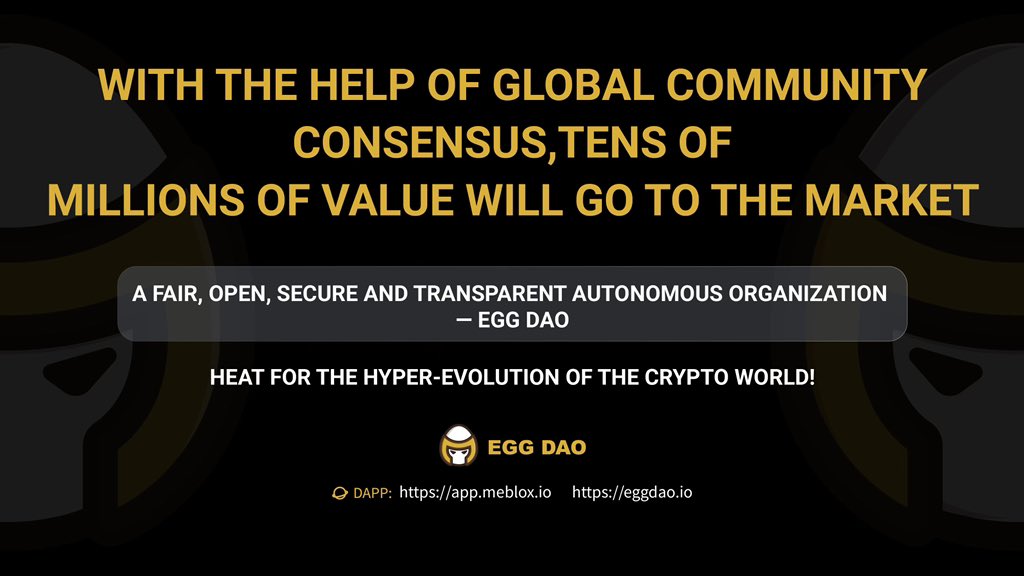 GodfatherDoge's tweet photo. Still looking for a fair, autonomous, open DAO world?
@EGGDAO will be your number one choice!
Ecological cooperation of chain games in the whole field, the quota of 100 community CEOs is open
I have no reason to reject it @EGGDAO! https://t.co/PdjDRiGNq2