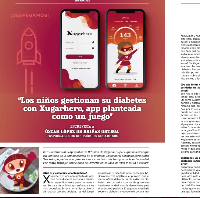 El número de Mayo de la revista #DIabetesFEDE que edita <a href="/FEDE_Diabetes/">Federación Española de Diabetes (FEDE)</a> dedica 2 páginas a #Xugarhero . Pídela ya en tu asociación local. O descárgala de la web de FEDE #diabetESP #xugarhero #appsalud #endopediatra #endocrinopediatra #pediatria #pediatra #gamificacion #diabetESP