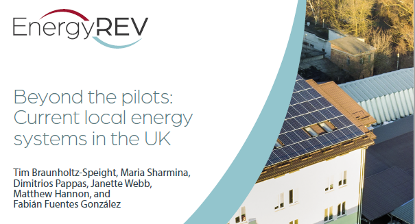 EnergyREV_UK's tweet photo. New Research: Beyond the pilots- Current local energy systems in the UK. Provides insights on 29 #LocalEnergy projects, with recommendations for how policy and practice can enable local energy projects to flourish to help decarbonise the UK #EnergySystem https://t.co/KJf1QnOLCv https://t.co/h6IqBNO96n