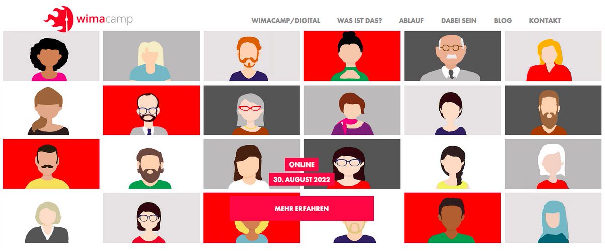 wimacamp's tweet photo. Das Themencamp für Wissenschaftsmarketing, Wissenschaftsmanagement und Wissenschaftskommunikation findet am 30.08.22 zum 3. Mal als digitales Event statt. Fokusthema "Wissenschaftskommunikation und Pandemie". Anmeldung zum #WIMAcamp -> 
https://t.co/MjhVdbidDM https://t.co/5eK30WYXPM