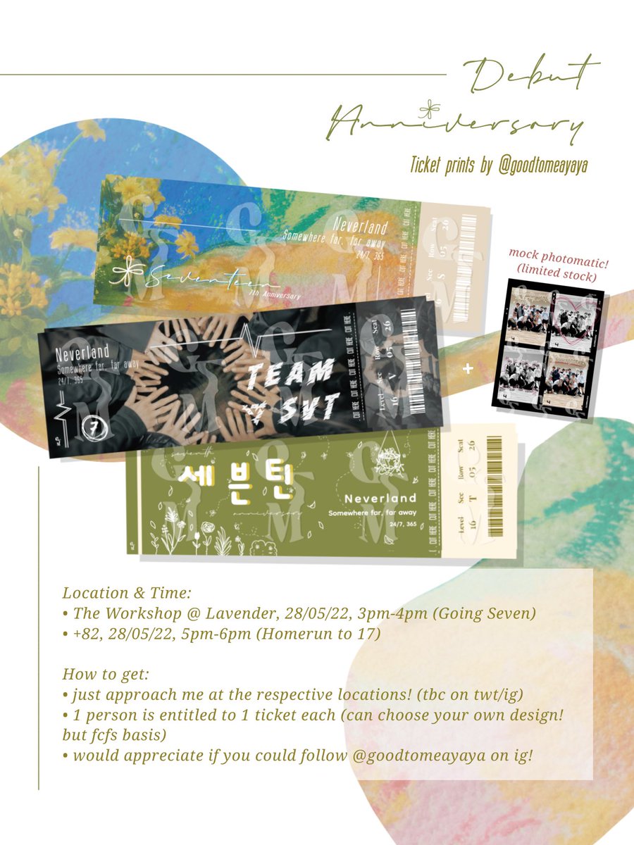 goodtomeayaya's tweet photo. [𝗛𝗘𝗟𝗣 𝗥𝗧]
🇸🇬 will be heading down to these events to give/sell fansupport!

@shining17sg #GoingSeven0526
@ahi7ove #HomeRunTo17

further details in the photos attached + thread! ⤵ https://t.co/Hr40hPQbC4