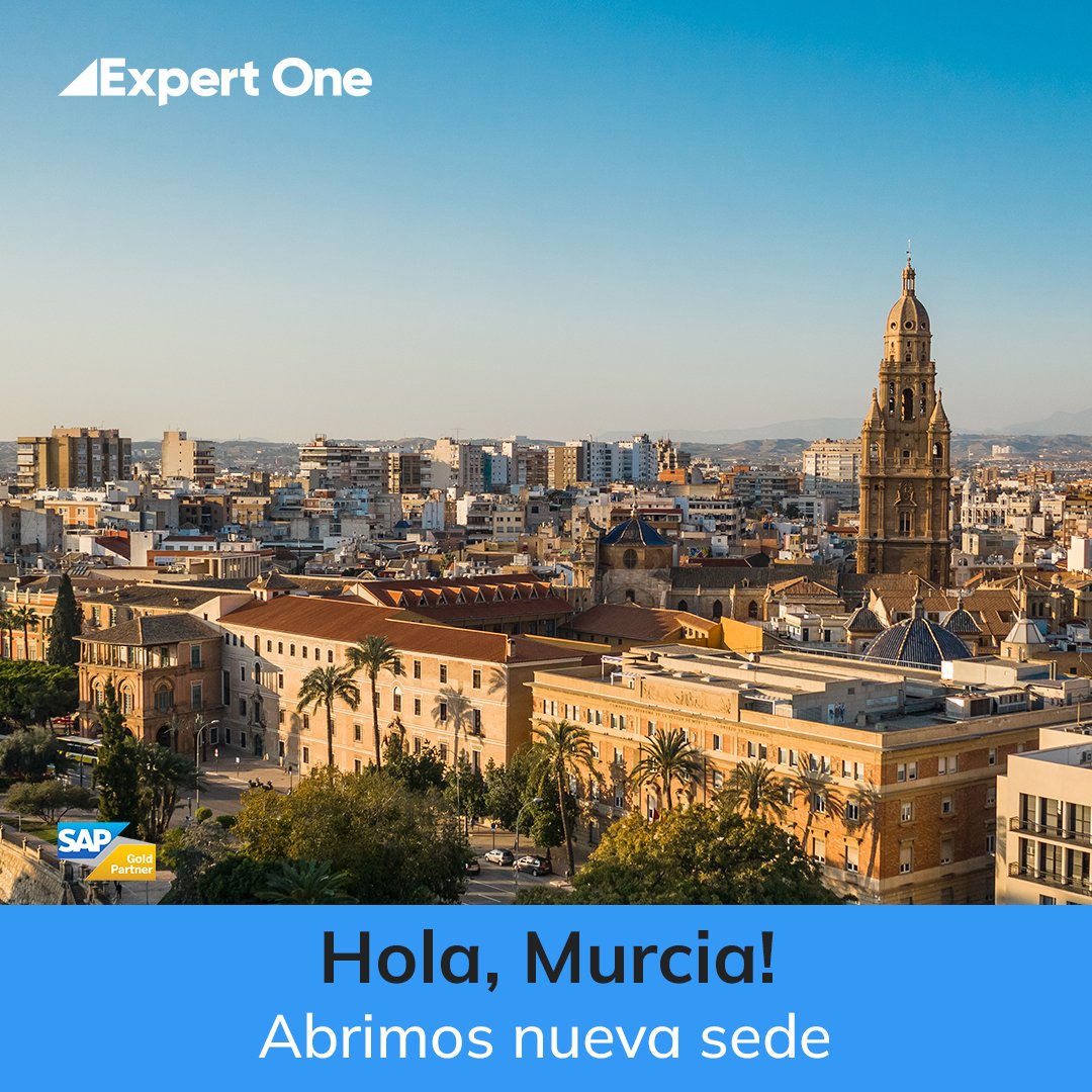 Hola Murcia!

Queremos estar más cerca de nuestros clientes y por ello abrimos nueva sede de <a href="/Expert_One_/">Expert One</a> en #Murcia.

Si estás pensando en digitalizar tu negocio, contacta con nosotros y estaremos encantados de ayudarte.

Hablamos? -> lnkd.in/e8XTCW8m

#sap #pymes #erp