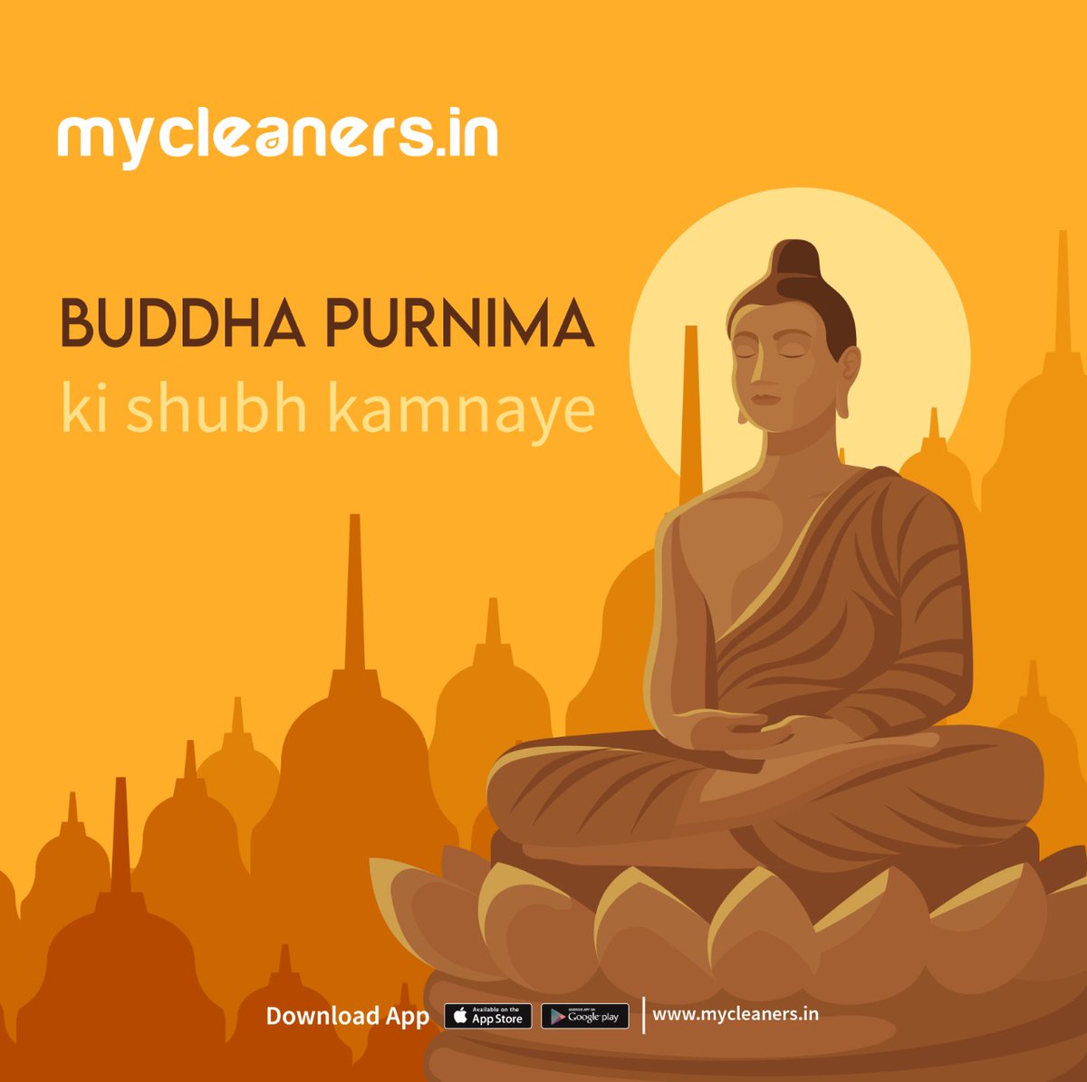 MycleanersIn's tweet photo. Wishing you a very Happy Buddha Purnima. May Lord Buddha enlighten you on the path of peace and harmony! #HappyBuddhaPurnima #laundrypackages  #simplifyinghomeandlife  #mycleaners #freepickupanddelivery #weekendlaundry #homecleaning #homecleaningservice #carpetcleaning https://t.co/mDJAtMClMB