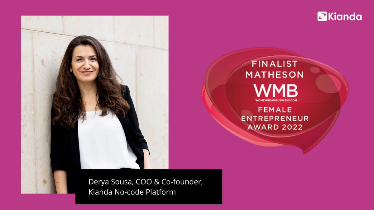 Kianda_Tech's tweet photo. We’re looking forward to the @WMBMagazine awards ceremony today, where our COO and Co-founder @deryasousa has been shortlisted for the @MathesonLaw WMB Female Entrepreneur Award 2022.
Best of luck to Derya and the other finalists!

#WomeninBusiness #FemaleEntrepreneur #WMBAwards https://t.co/A4ddw3LwXo