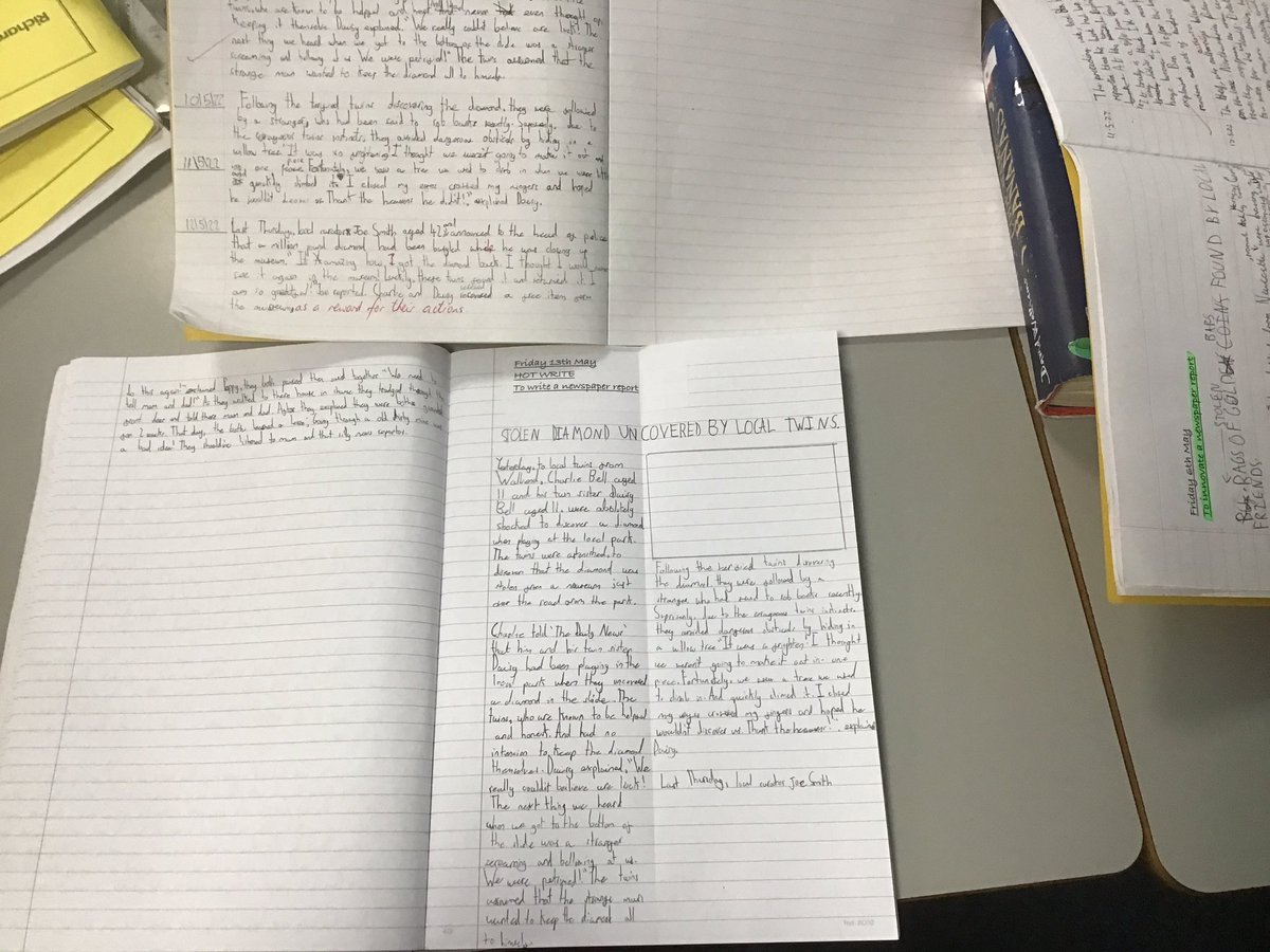 Y5RDPS's tweet photo. Weโre fully focused on our best writing today. Weโre writing up our newspaper reports. #y5rdps using our independence and responsibility #7superpowers Look at this wonderful work! ๐ https://t.co/gu1HPB7CZT