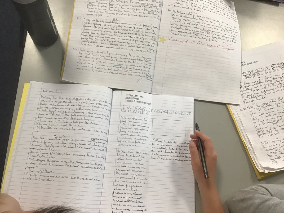 Y5RDPS's tweet photo. Weโre fully focused on our best writing today. Weโre writing up our newspaper reports. #y5rdps using our independence and responsibility #7superpowers Look at this wonderful work! ๐ https://t.co/gu1HPB7CZT