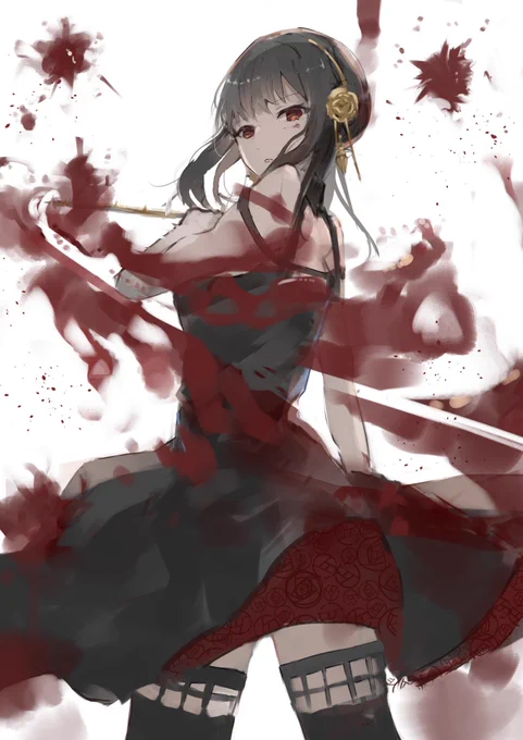 スパイファミリーの殺し屋ヨル•フォージャーを描きました。(2ドロ)#ヨルフォージャー #イラスト 