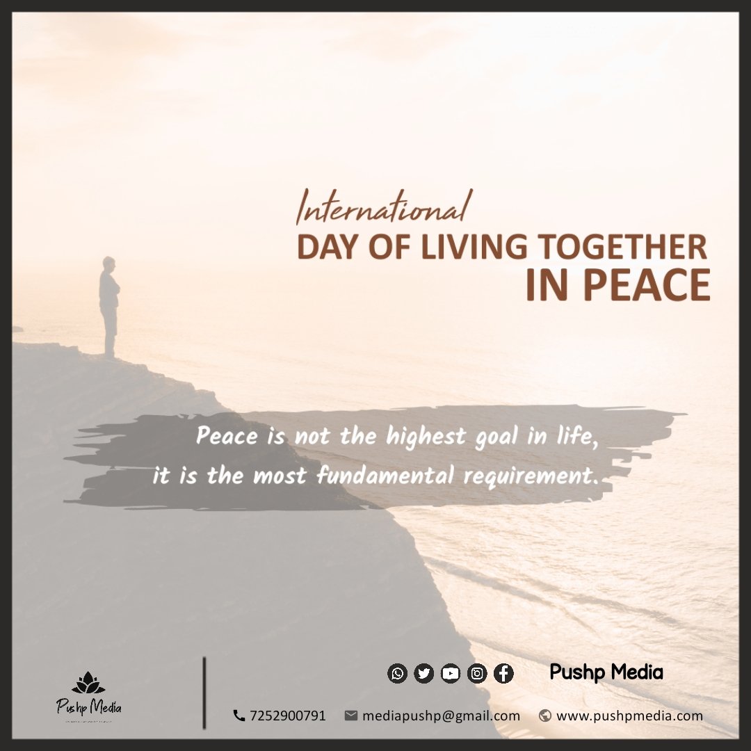 Pushp_Media's tweet photo. #InternationalDayOfLivingTogetherInPeace https://t.co/x2a3VjBqhH