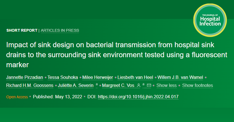 Sink design considerations to install drain plugs, reduce dripping, and offset the faucet may help prevent transmission from drains. Read the #openaccess article here: journalofhospitalinfection.com/article/S0195-…
