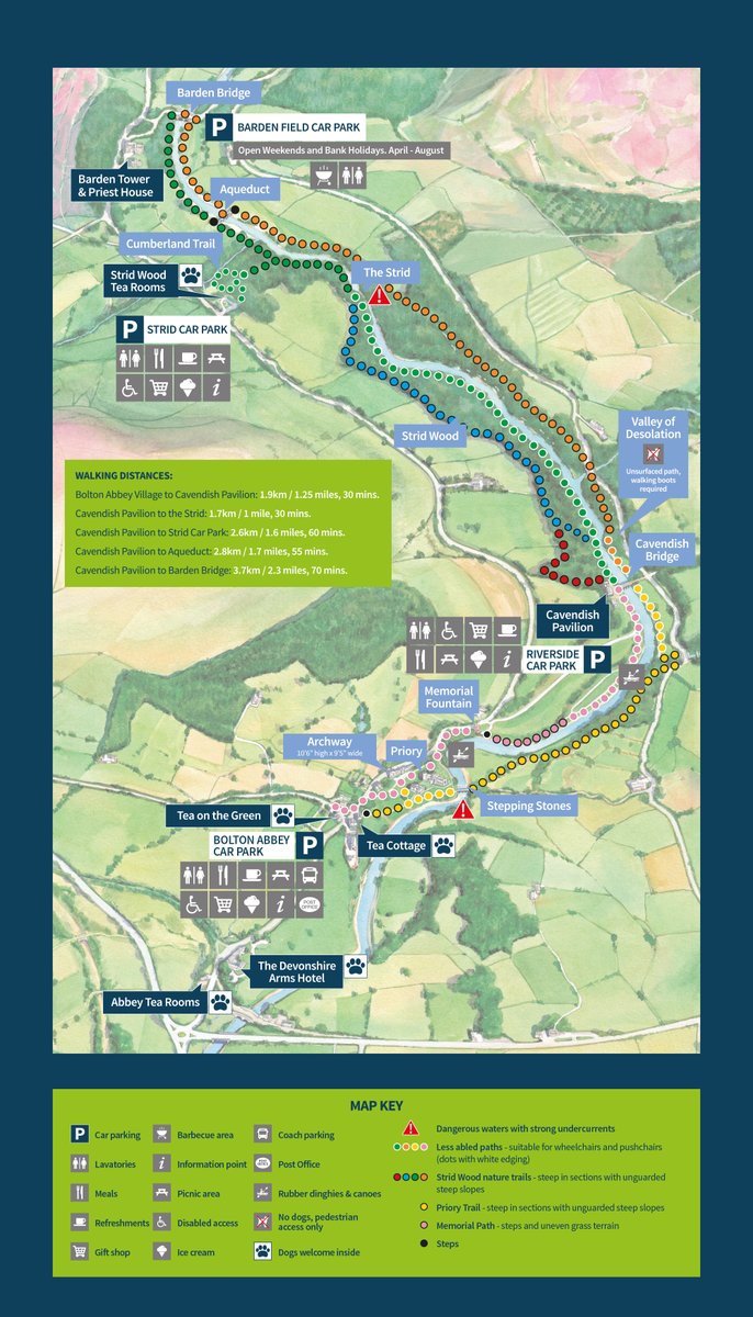 It’s National Walking Month! 

With 80 miles of footpaths across the Estate there are plenty of routes to choose from here at Bolton Abbey. Check out our Estate map for some inspiration and to see which routes best suit wheelchairs and pushchairs. 

Which is your favourite route?