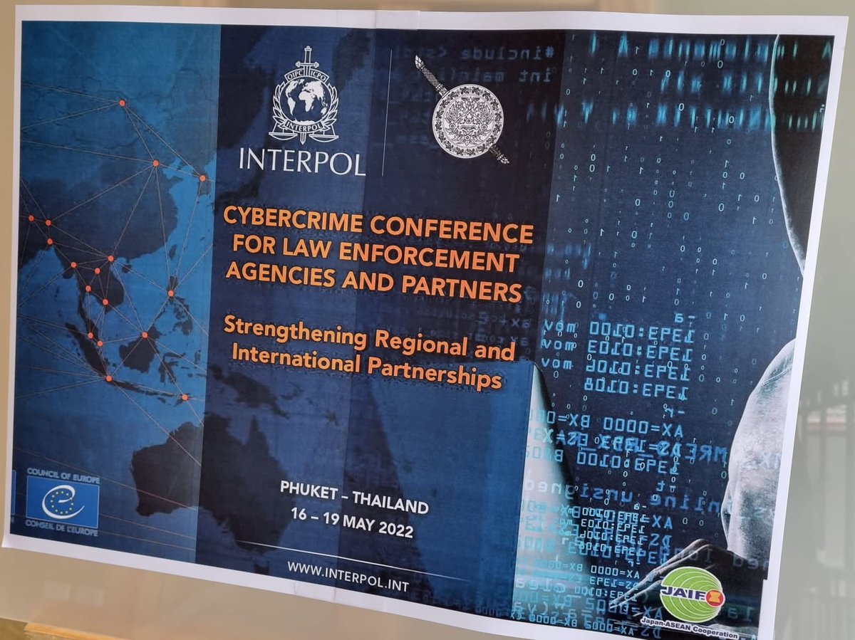 INTERPOL_Cyber's tweet photo. Kicking off today, the INTERPOL regional #Cybercrime Conference for @ASEAN countries and partners hosted in Phuket, Thailand. Focus on strengthening regional and international partnerships. https://t.co/z39k2eT7QG