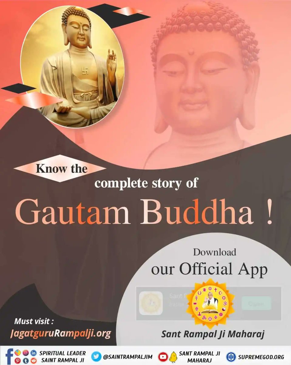 AntveerS's tweet image. #RealKnowledgeOfBuddhism
Following the path of Buddha, countries like China, Russia became atheists.  His followers do not know who is God and how to get complete salvation.

 Whereas Vedas prove that God Kabir is the giver of complete salvation.
@SaintRampalJiM