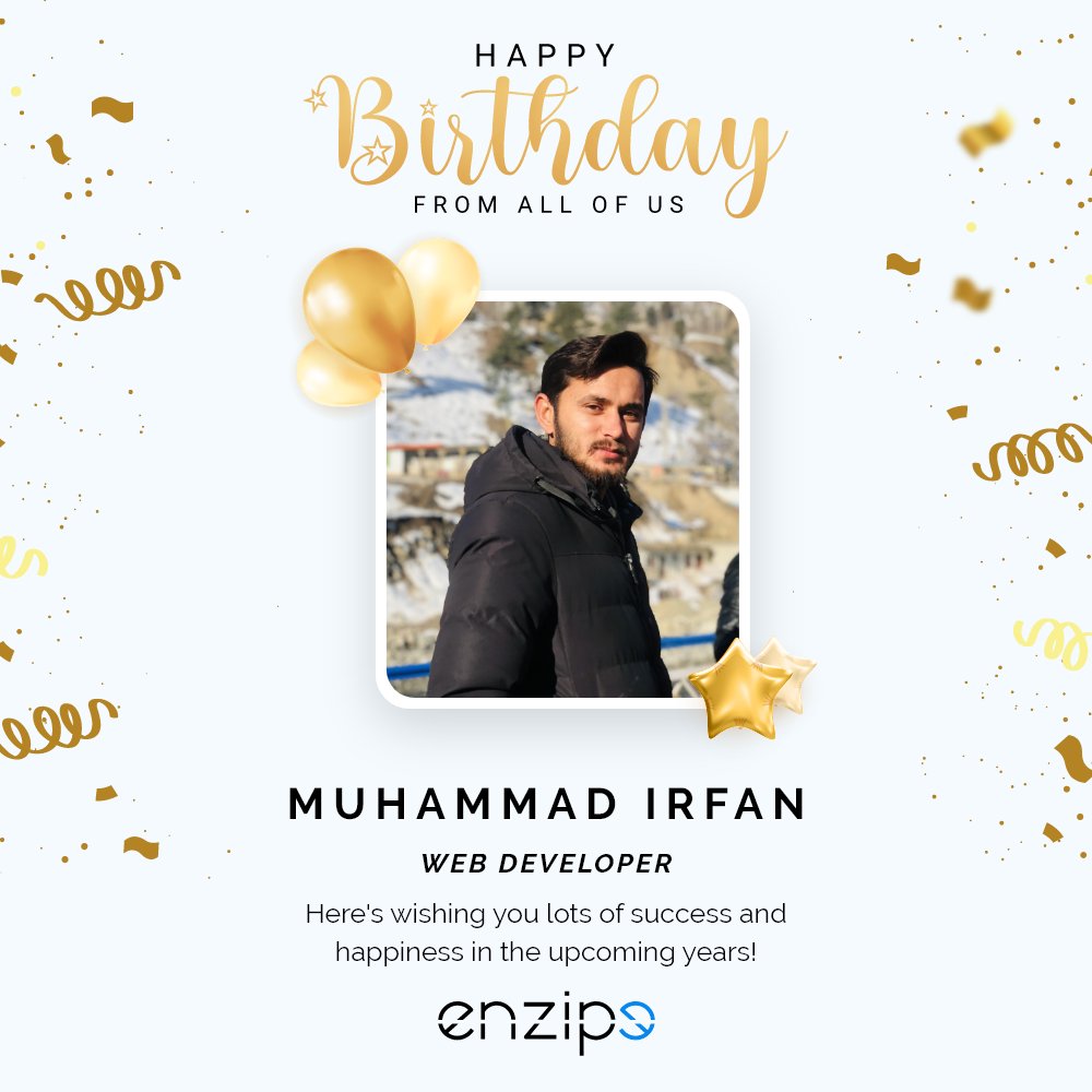 EnzipeMedia's tweet photo. Muhammad Irfan Ali Many happy returns of the day with your diligence, hard-work, passion.
#enzipe #happybirthday #celebration #birthdayparty #birthdayboy #promotion https://t.co/heDjtlRRRE