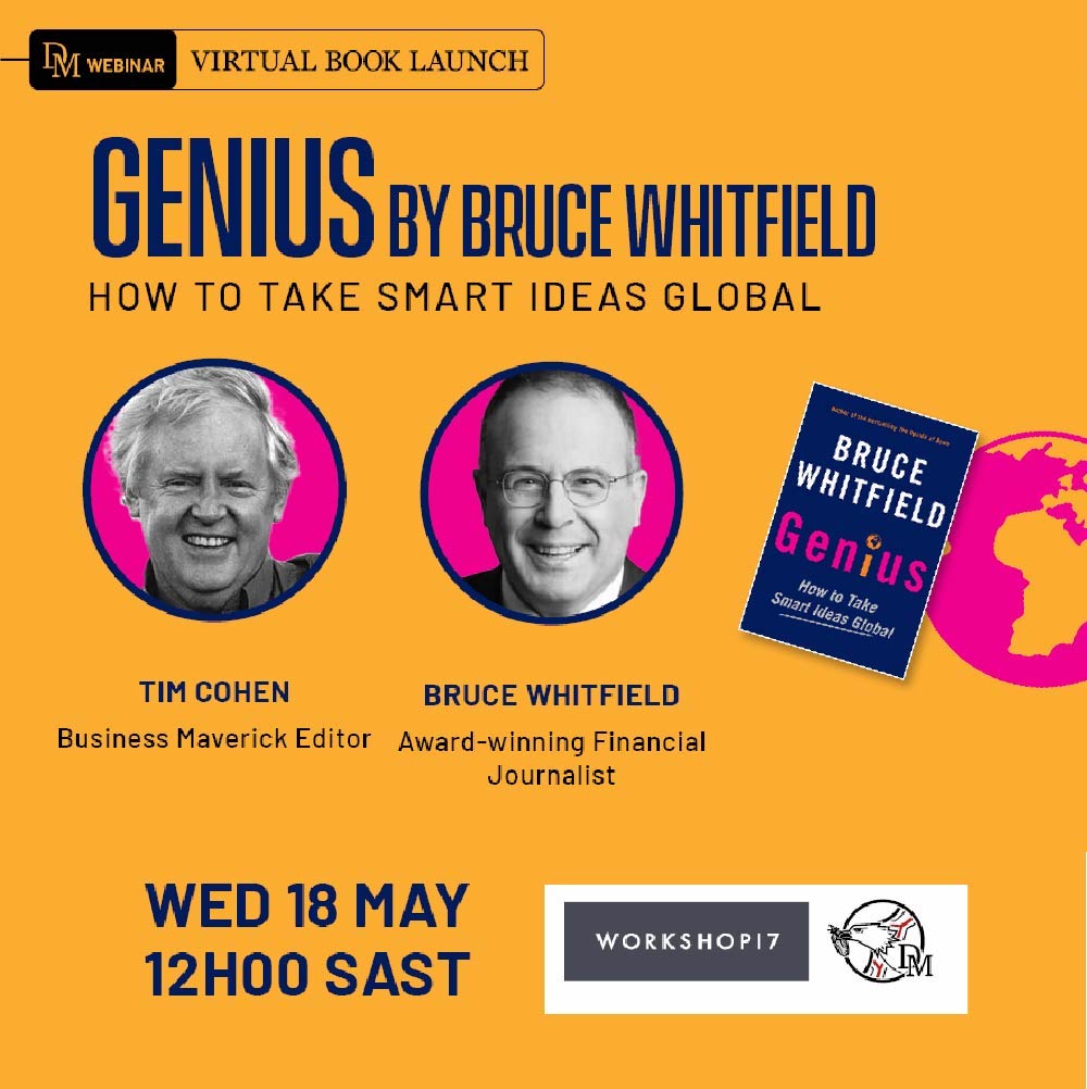 Workshop17za's tweet photo. We are is super excited to be sponsoring Daily Maverick's free webinar with Tim Cohen and journalist Bruce Whitfield to discuss what it takes to succeed against the odds.

Register https://t.co/jSRBS9RAj4 to attend.
Wed, 18 May 2022, 12:00PM
Cape Town, Cairo, Harare, Johannesburg https://t.co/bCIXosWC4X