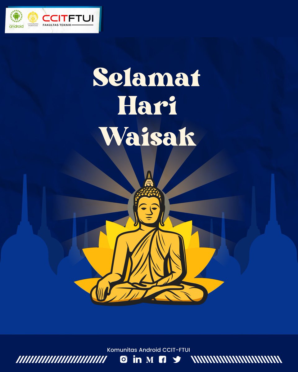 Komandro_FTUI's tweet photo. [SELAMAT HARI RAYA WAISAK 2566 BE]

Halo Sobat Komandro!
Di Hari Raya Waisak, mari kita saling memperat tali persaudaraan dan silaturahmi. Semangat gotong royong dalam menebarkan kebahagiaan. https://t.co/l7Ub5MAGZB