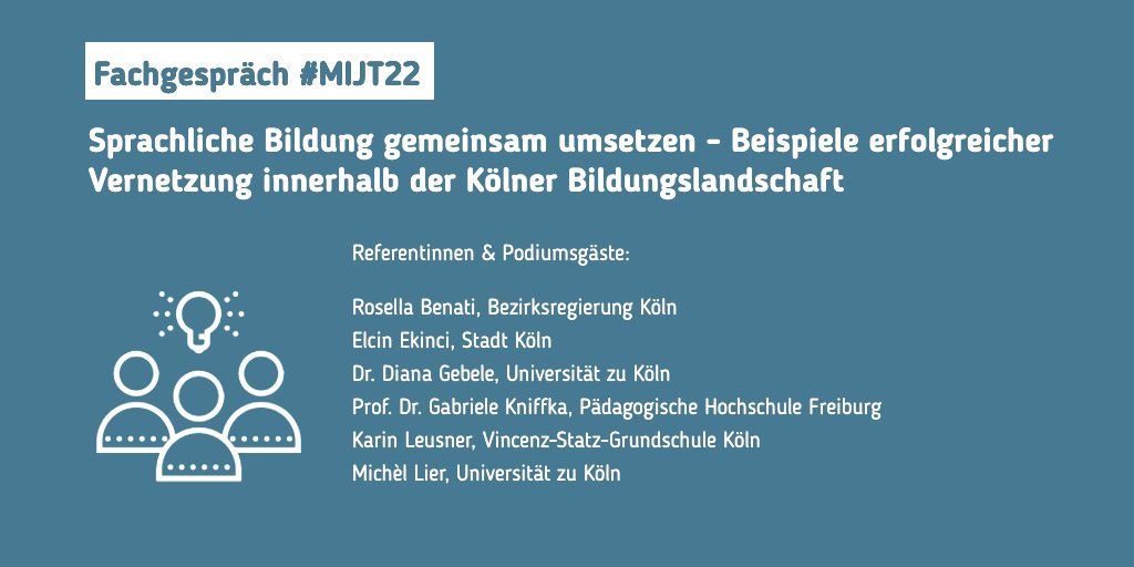 Wie werden kooperative #Bildungsangebote für #sprachlicheBildung entwickelt? Antworten liefert das Fachgespräch auf der #MIJT22 mit Vertreterinnen &amp; Vertretern verschiedener Institutionen. Jetzt noch bis zum 20. Mai anmelden: tinyurl.com/bdfer939