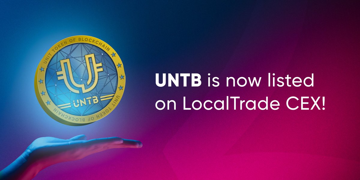 LocaltradeC's tweet image. #UNTB is already on exchange!
🔸UNTB is a token on #CryptoUnit #blockchain used to support system operations
🔸The project is gathering a global business community and connects real economy sectors with blockchain

Our #CEX – localtrade.cc
Gain profits from high demand!