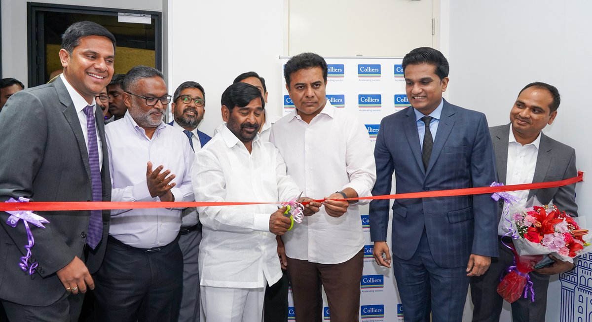 Today Colliers India moved into a new 'Future of Work' office at Twitza, HITEC City, #Hyderabad. Twitza is one of the best buildings in the city. I am extremely grateful to @KTRTRS, Jayesh Ranjan and Jagadish Reddy for being part of our success story.

#India #futureofwork