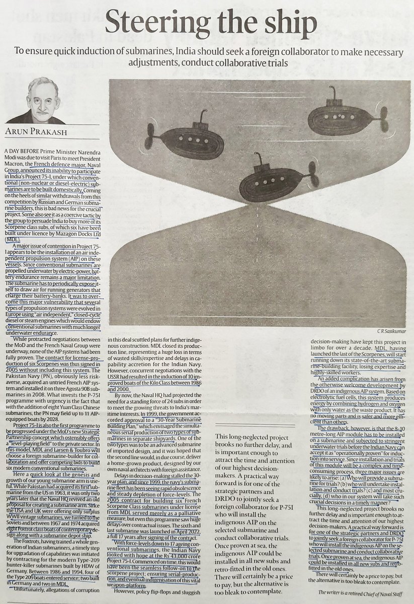 imRavikantYadav's tweet photo. #GoodAfternoon
Todays #newspapers
Editorial @suhrith -In abeyance of Sec #124a a provisional relief
Steering the ship- brief Naval procurement history
Impact of #Price Volatility
Centre relaxes procuremnt norms fr #wheat
$60ml #UNscandal #Goa
Source @the_hindu @IndianExpress https://t.co/l62l5xbR6p