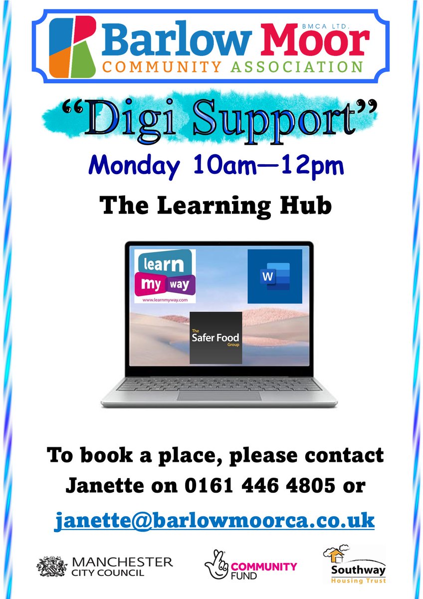 Need extra assistance with computer tech? Pop in to our digital support sessions every Monday!