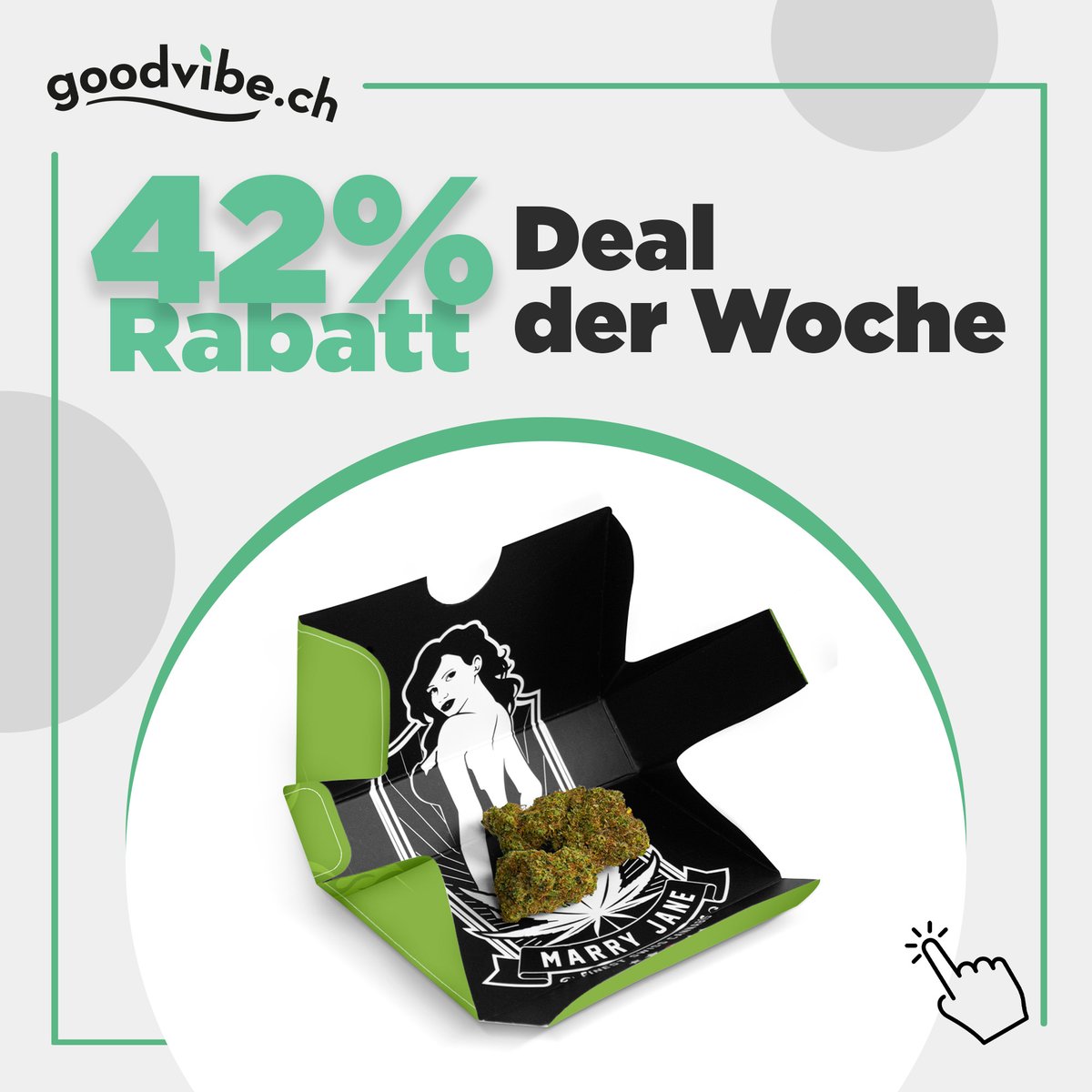 GoodvibeCH's tweet photo. 🔥 fette 42% Rabatt 🔥 Jede Montag findest du exklusiv hier auf unserem Profil unseren Deal der Woche!

Schnäppchen dieser Woche:

Marry Jane Jane Skunk 4g.

Rabatt-Code: dealoftheweek2

👉 Link in Bio🔝

(Der Rabatt-Code ist bis Sonntagabend 23:59 Uhr gültig.) 

💚  ... https://t.co/FtIG3fhMTW