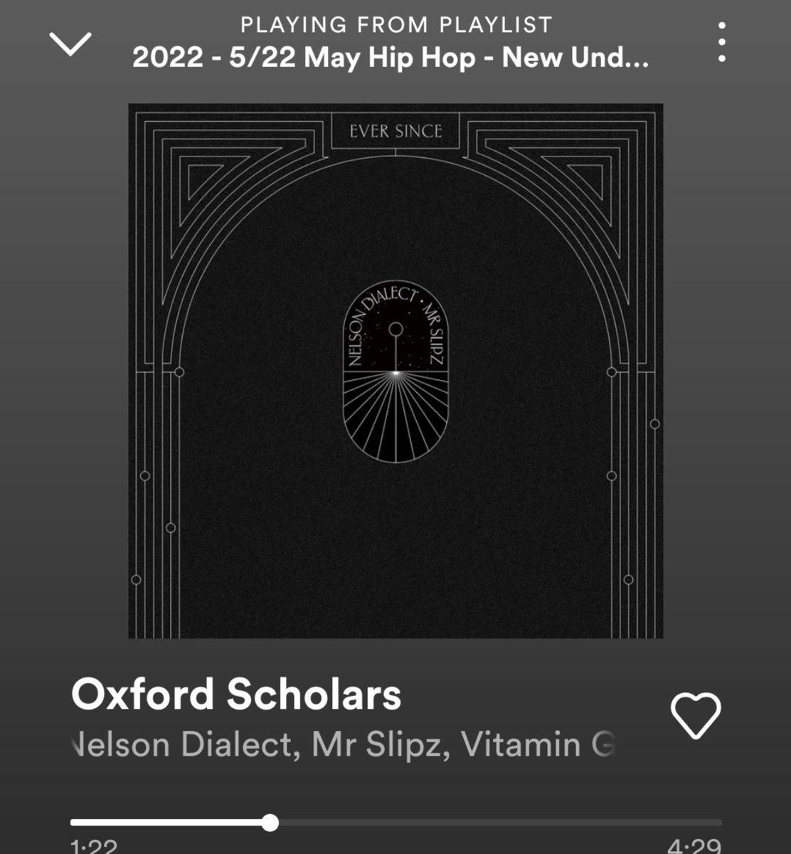 thhmuseum's tweet image. "Oxford Scholars" by Nelson Dialect, Mr Slipz, Vitamin G &amp;amp; Verbz, off the Ever Since album, is 1 of the dope tracks on #UHHM's May 2022 Spotify playlist "New Underground Classic Rap" #NowPlaying #HipHop #HipHopHistory #Playlist Listen &amp;amp; Follow: open.spotify.com/playlist/6jxLl…