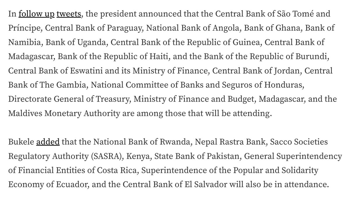 bankiyo iyo dowlado ka qayb galaya ee afrika ubadan kulan looga tashanaayo #Bitcoin iyo faa’iidada wadamadan ay ka helikarayaan oo ka dhacaya 🇸🇻 aween madaxdii bankiga dhexe ee #Somalia <a href="/SomaliNationalB/">Somali National Bank</a>